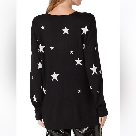 Isabella Oliver Annora Black Wool Blend Star Print V-Neck Maternity Sweater M - Picture 3 of 6